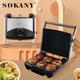 Электрический прижимной гриль Sokany KJ-SK-210 с антипригарным покрытием 2000 Вт (12) - изображение 4