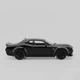 Коллекционная модель автомобиля Dodge Challenger SRT Hellcat металлическая с инерционным механизмом, светом и звуком 1:32 79261 Черный - изображение 1