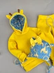Костюм для девочки тёплый Corona.hm 'Жирафка' + шапочка на завязках с бантиком, желтый размер 74 - изображение 7