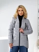 Жіноча зимова куртка з капюшоном KHAN 00300 42 Світло-сірий ( KH - 00300/3 A ) - зображення 5