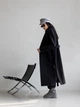 Женское пальто демисезонное на запах удлиненное oversize Палермо N LEO PRIDE 0188 42-44 Черный ( LP - 0188/1 B ) - изображение 5