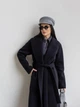 Женское пальто демисезонное на запах удлиненное oversize Палермо N LEO PRIDE 0188 42-44 Черный ( LP - 0188/1 B ) - изображение 8