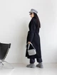 Женское пальто демисезонное на запах удлиненное oversize Палермо N LEO PRIDE 0188 42-44 Черный ( LP - 0188/1 B ) - изображение 13