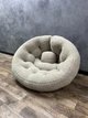 Бескаркасное кресло-кокон трансформер меховое Teddy 160х80 см бежевое - изображение 1