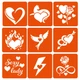 Набор для био-тату "Love Story #2 - глиттер" Fresh Tattoo set-love-story-2-glitter 9 трафаретов - изображение 3