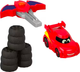 Samochód wyścigowy Fisher-Price DC Batwheels Redbird z wyrzutnią i barierami HRJ55 (194735178063) - obraz 2