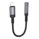 Переходник Borofone BV24 iP to AUX 3.5mm (female) 15cm Серый - изображение 1