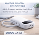 Power Bank Baseus PD 45W 20000 mAh з вбудованим кабелем USB-C / Lightning, швидка зарядка White - изображение 4