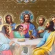 Икона Тайная Вечеря фигурная в белой раме цветная 40х30см - изображение 3
