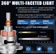 Mini LED лампа H7 CARLITEK 360 градусов 1:1 4 диода с обманкой светодиодная Правильный пучок света 1шт - изображение 6