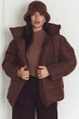 Жіноча зимова куртка з капюшоном Seventeen L-XL Шоколадний (2000000211251) - зображення 1