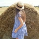 Соломенная шляпа канотье с бантом Бежевый - изображение 5