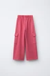 Штани wide leg карго з ефектом прання Zara 2795/715 146см Рожеві (02795715671148) - изображение 2
