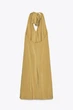 Сукня міді з легкої тканини з коміром халтер Zara 3152/229 XL Оливкова (03152229515XL) - зображення 7
