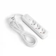 Сітковий подовжитель VIDEX ONCORD з/с 3п 3м (3x1.5мм) з кнопкою White (VF-PD33G-W) - зображення 2