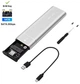 Внешний карман Type-C 3.1 m.2 NGFF SATA SSD USB3.0+Type-c 3.1 B Key / B+M Key Черный - изображение 1