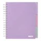 Зошит офісний Buromax Pastel В5 120 арк. з розділювачем клітинка пластикова політурка на пружині бузковий (BM.24355912-26) - изображение 1