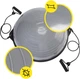 Балансировочная платформа Cornix Bosu Ball полусфера 58 см с эспандерами Grey (XR-0455) - изображение 4