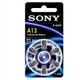 Батарейка цинково-повітряна для слухових апаратів Sony A13 (PR48) Zinc-Air 1.45V, 6 штук - зображення 1