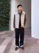 Куртка демисезонная с капюшоном мужская Uniqlo 250895308 L Бежевая с коричневым (1159854459) - изображение 8