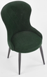 Krzesło do kuchni i salonu Halmar z okrągłym siedziskiem Ciemnozielone Velvet (5905248118799) - obraz 2