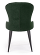 Krzesło do kuchni i salonu Halmar z okrągłym siedziskiem Ciemnozielone Velvet (5905248118799) - obraz 3