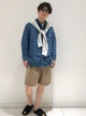 Шорты хлопковые короткие мужские Uniqlo 86193382 2XL Бежевые (1159854977) - изображение 9
