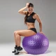 Мяч для фитнеса (фитбол) Cornix 65 см массажный Anti-Burst XR-0484 Violet - изображение 3