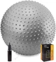 Мяч для фитнеса (фитбол) Cornix 55 см массажный Anti-Burst XR-0471 Silver - изображение 1