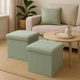 Пуф Storage solutions с отсеком для хранения 38 x 38 x 38 см Зеленый (5902973454093) - изображение 4
