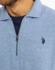 Чоловічий светер U.S.Polo Assn з флісу на блискавці L блакитний - зображення 4