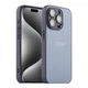 Чохол-накладка скляний матовий із захистом камери Matte AG-Glass для iPhone 15 Pro Max Pink - зображення 3