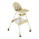 Стульчик для кормления Toti FR-40735 2в1, стальная конструкция, ткань PU, регулируемая спинка, съемный столик 3 уровня, колеса, корзина - изображение 5