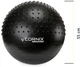 Мяч для фитнеса (фитбол) Cornix 55 см полумассажный Anti-Burst XR-0458 Black - изображение 2