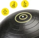 Мяч для фитнеса (фитбол) Cornix 55 см полумассажный Anti-Burst XR-0458 Black - изображение 4