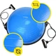 Балансувальна платформа Cornix Bosu Ball півсфера 58 см з еспандерами Blue (XR-0457) - зображення 2