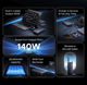 Повербанк UGREEN Nexode 165W 25000mAh с двумя встроенными Type-C кабелями - изображение 3