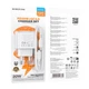 Зарядний комплект Borofone BAS44A fast charging 1Type-C /1USB PD/QC 20W (5V/3A) кабель Type-C to Type-C 1 метр White - зображення 2