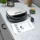 Сендвичница Domotec MS Мультимейкер 4 в 1 Вафельница 1000 Вт орешница со сменными пластинами гриль с 2 индикаторами бутербродница черно-серый (4O77) - изображение 5