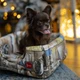 Домик-лежак трансформер 2 в 1 для кошек и собак Diego Rest Transformer Компас, лежанка с бортиками, съемная подушка, мебельный велюр внутри, велюр антикоготь снаружи, поролоновая конструкция, 38x38x32 см - изображение 4