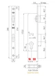 Корпус замка KALE KILIT ролик 155/P (30мм) никель - изображение 2