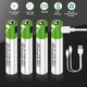 Аккумуляторные батареи Smartoools AAA 500 mAh с зарядкой Type-C (4 шт) Зеленый (DB-2355) - изображение 2