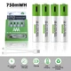 Аккумуляторные батареи Smartoools AAA 500 mAh с зарядкой Type-C (4 шт) Зеленый (DB-2355) - изображение 3