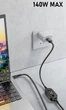 Кабель USB Type-c DC 140W (5.5 х 2.5) с регулировкий напряжения 5-9-12-15-20-28V-5А, 1 метр (0553) - изображение 3
