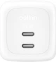 Зарядний пристрій мережевий Belkin 67Вт 2хUSB-С GAN PD PPS, кабель USB-С > USB-C, 2м Білий (WCH020KQ2MWH-B6) - зображення 3