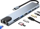USB-хаб Dynamode 8-в-1 USB-Type-C to HDTV 4K/30Hz, RJ45, 1хUSB3.0, 1хUSB2.0, 1хUSB Type-C PD 100W Female, SD/MicroSD (BYL-2017L) - изображение 2