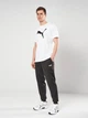 Футболка спортивная длинная мужская Puma Essentials Foundation 68254002 2XL White с принтом (4067983393181) - изображение 3