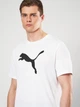 Футболка спортивная длинная мужская Puma Essentials Foundation 68254002 M White с принтом (4067983393174) - изображение 4