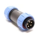 Промисловий роз'єм SP21-5-M-L / 5 pin male на дріт тато / під гвинт / IP68 / 5 контактів - зображення 1