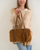 Жіноча сумка Welassie з одним відділенням на блискавці із натуральної замші карамельного кольору «Noel» - зображення 1